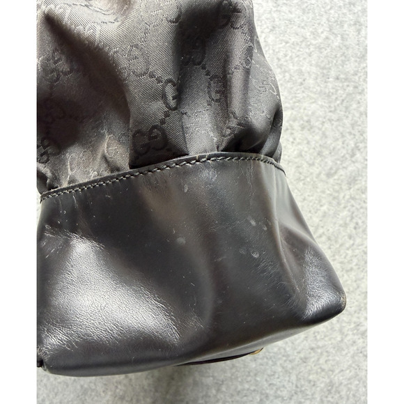 Gucci Tote Bag Womens Large Black GG Leather Monogram Italy Shoulder Handbag - Picture 7 of 16